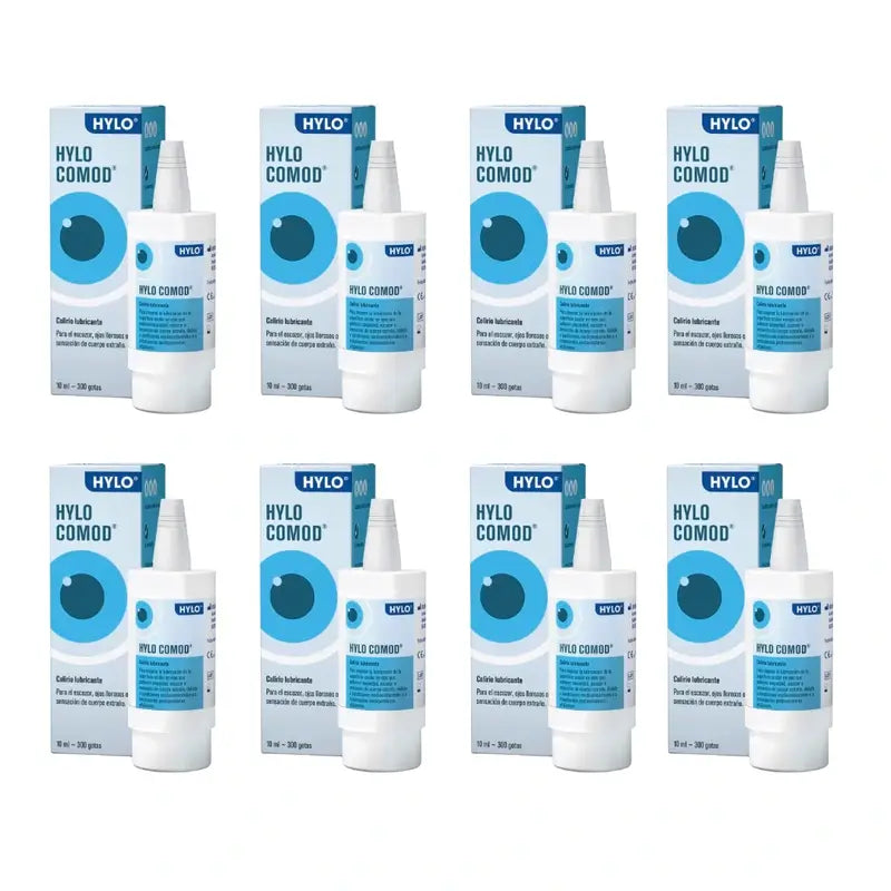 Hylo Comod Eye Drops 10 ml, Pack of 8