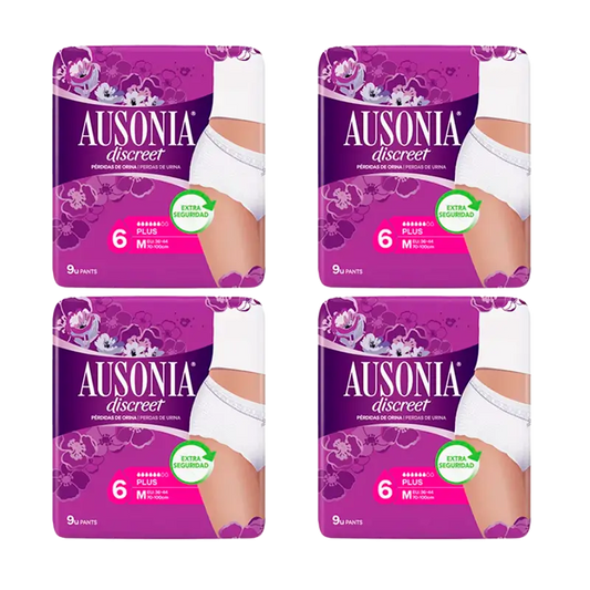 Pack 4X Ausonia Discreet Pants Plus Size M, 36 Pcs.