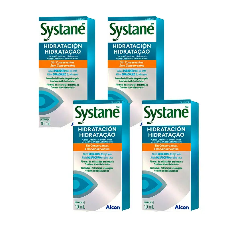 Systane Daily Moisturising Eye Drops, Pack 4 X 10 ml
