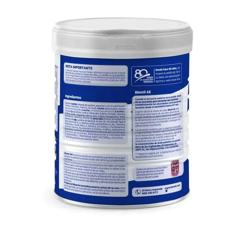 Pack 8 X Blemil Plus 1 AE, 800 grams