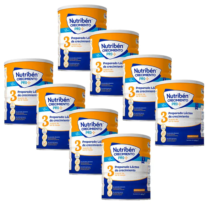 Nutribén Growth Pro+ 3 Milk, 8 X 800 grams