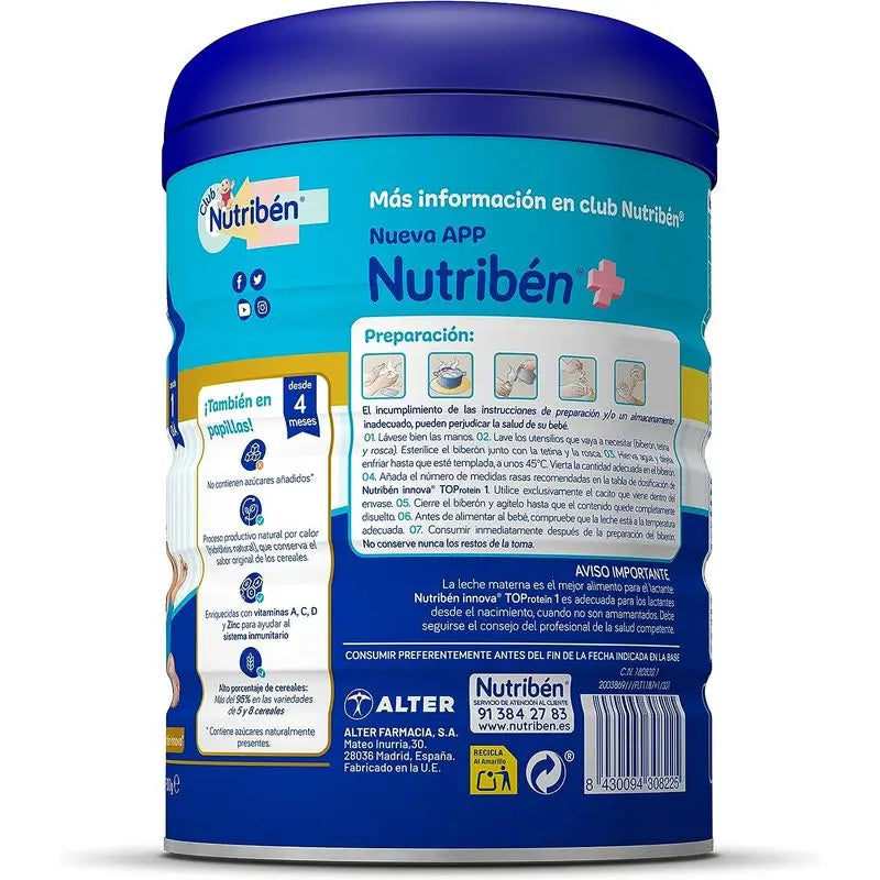 Nutribén Innova 1 Top Protein Starter Milk, 8 X 800 g