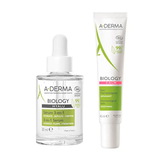 A-Derma Pack Biology calm care, 40 ml + A-Derma Biology Hyalu Serum 3 in 1, 30 ml
