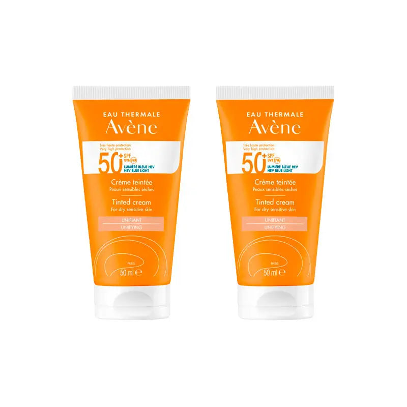 Avene Sensitive Skin Sunscreen SPF 50+ Colour, 2x50 ml