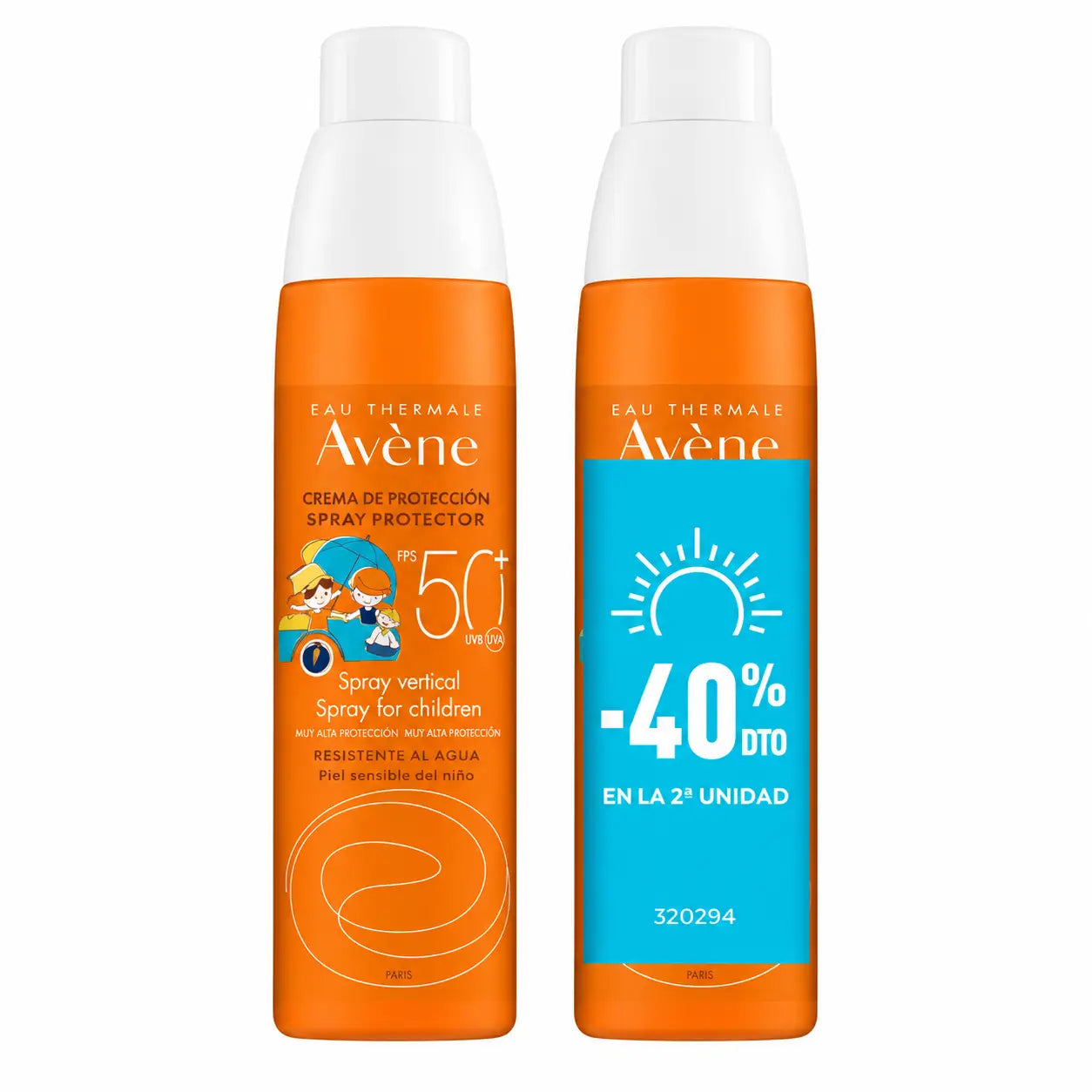 Avène Children's Sun Spray SPF50+ Pack 2x200 ml