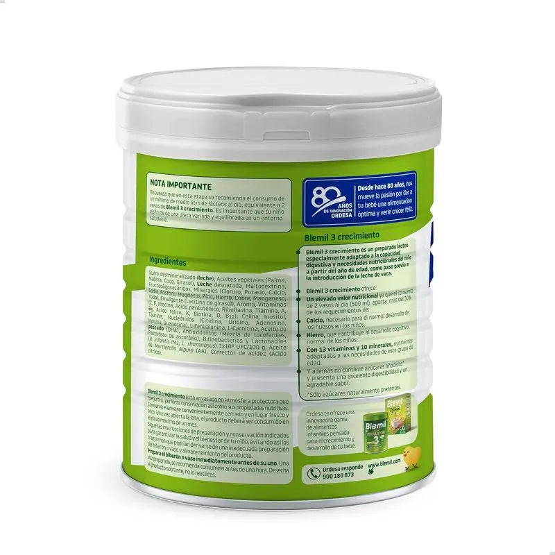 Blemil Plus 3 Growth 0% Sugar, 4x800g