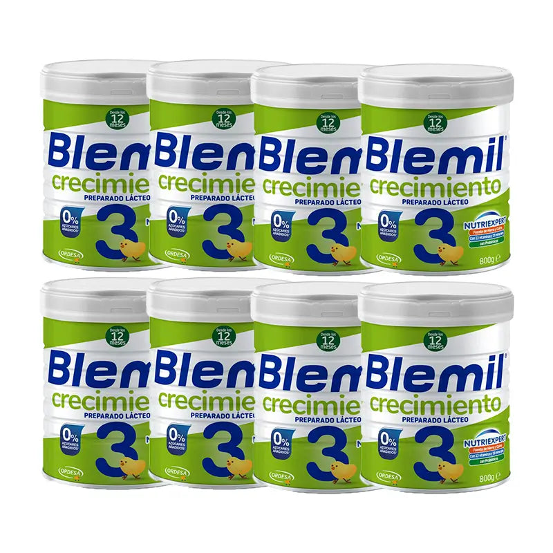 Blemil Plus 3 Growth 0% Sugar, 8x800g
