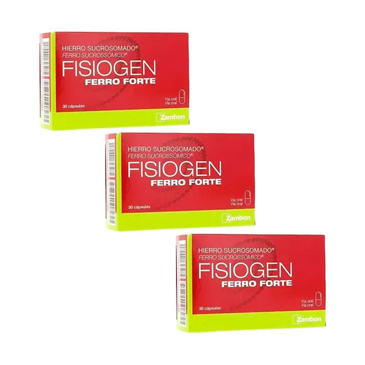 Fisiogen Ferro Forte, Pack 3x30 Capsules