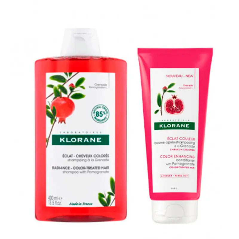 Klorane Pomegranate Shampoo Pack, 400 ml + Klorane Pomegranate Conditioner, 200 ml