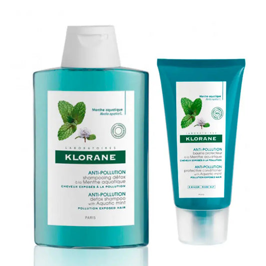 Klorane Bio Peppermint Shampoo Pack, 400 ml + Klorane Aquatic Peppermint Balm, 150 ml