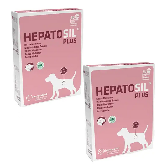 Pharmadiet Hepatosil Plus Medium Breed, Pack 2 x 30 Tablets