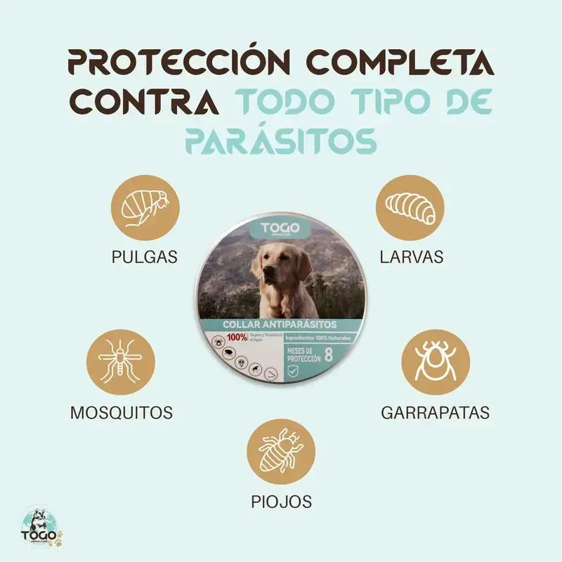Pack Togo Anti-Parasite Repellent Collar For Dogs All Sizes