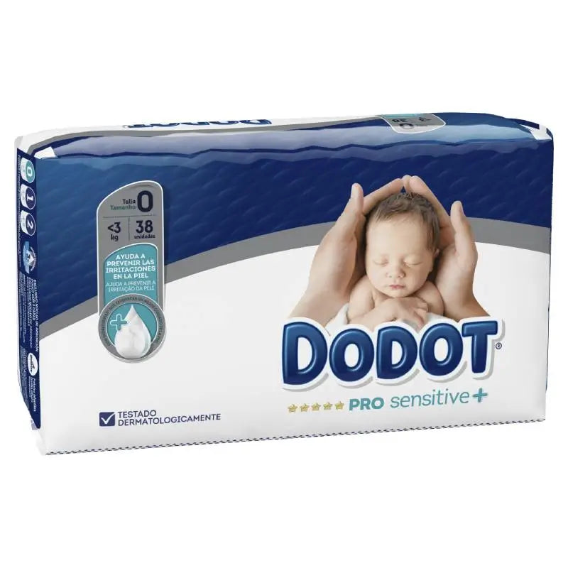 Dodot Pro Sensitive Size 0 (Up to 3 Kg), 38 Diapers