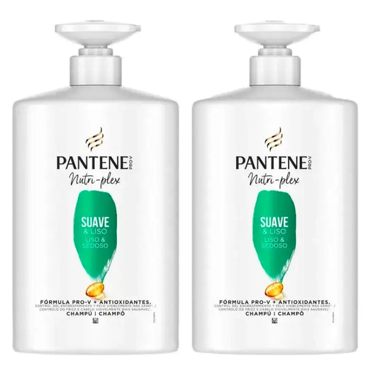 Pantene Nutri-Plex Smooth & Sleek Shampoo, Pack 2 x 1000Ml