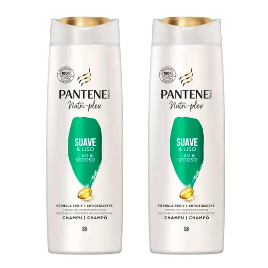Pantene Nutri Plex Smooth & Sleek Shampoo , Pack 2 x 385Ml