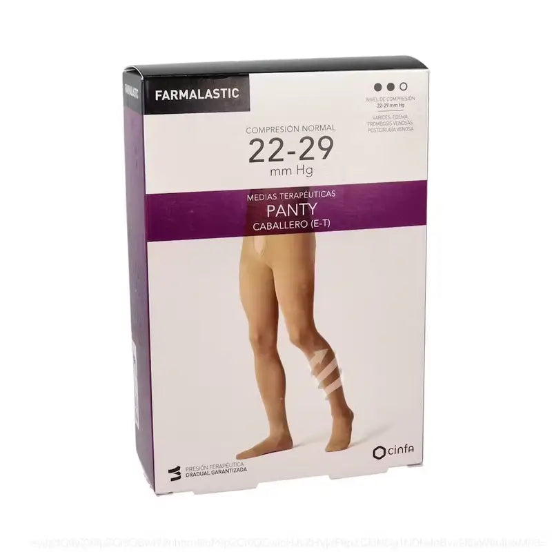 Farmalastic Men's Normal Compression Pantyhose, Size M
