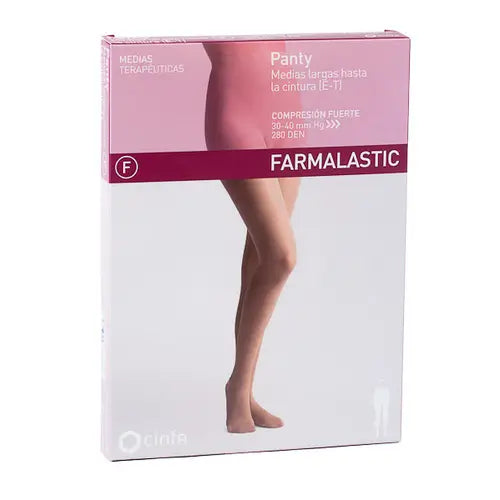 Farmalastic Compression Pantyhose Strong Compression Beige, Queen Size