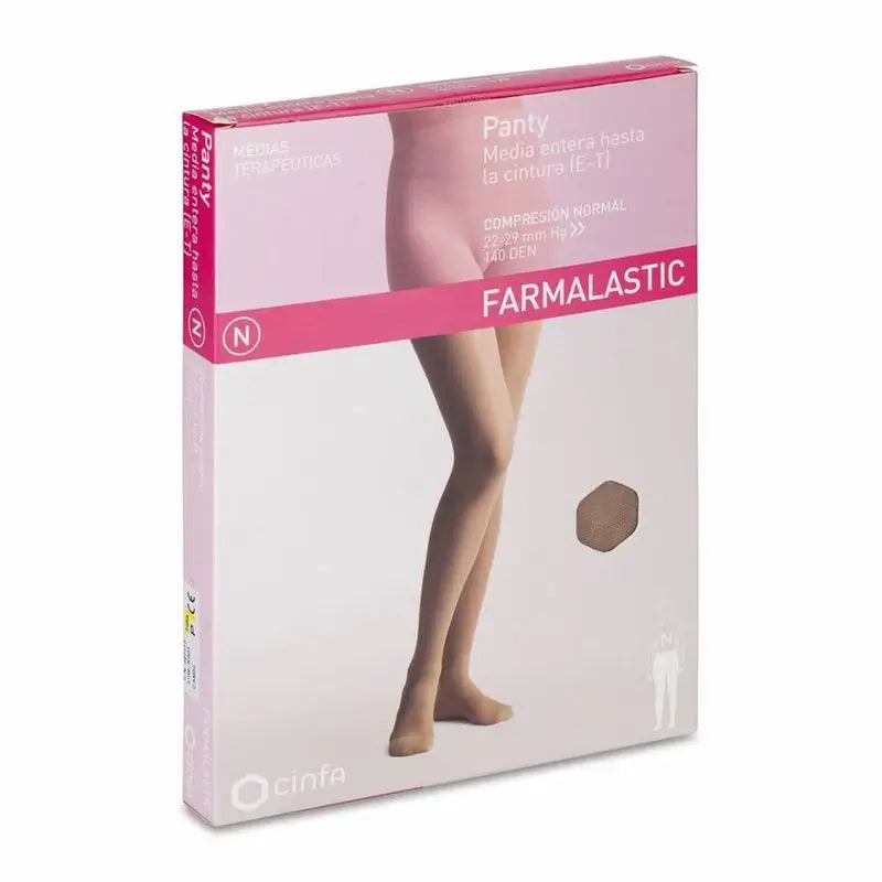 Farmalastic Compression Pantyhose Normal Compression Beige, Size Small