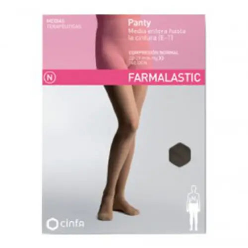 Farmalastic Compression Pantyhose Normal Compression Black, Size Small