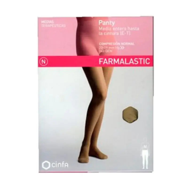 Farmalastic Compression Pantyhose Normal Compression Beige, Queen Size