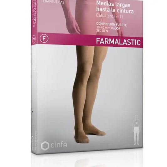 Farmalastic Men's Pantyhose Strong Compression, Size M