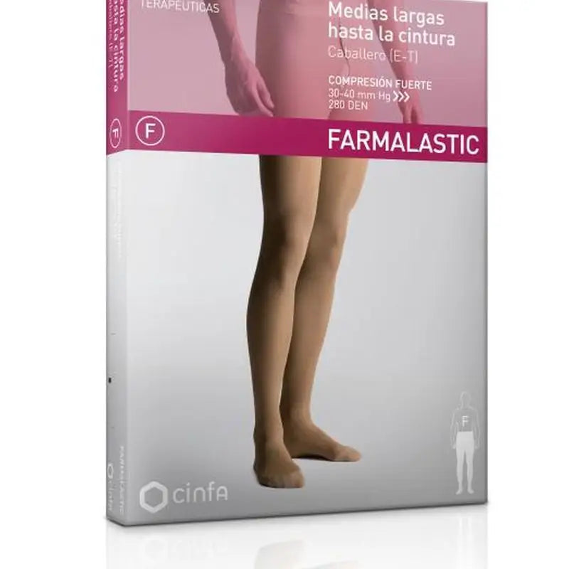 Farmalastic Men's Pantyhose Strong Compression, Large Size