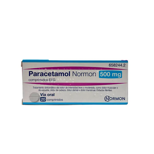 Paracetamol Normon EFG 500 mg, 20 Tablets