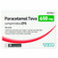 Paracetamol Teva-Rimafar Efg 650 mg, 20 tablets