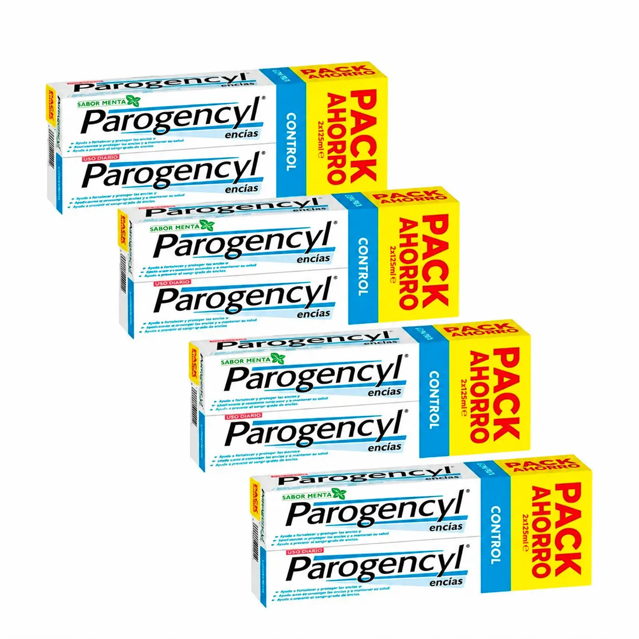 Parogencyl Duplo Control, Pack 4 x 2x125 ml