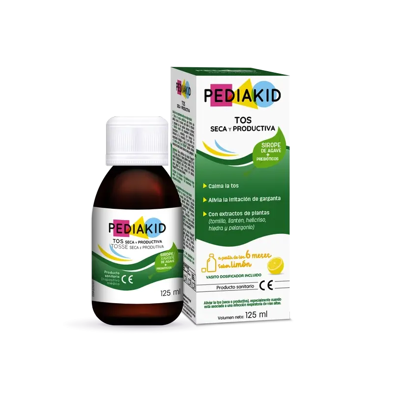 Pediakid Lemon Syrup Dry & Productive Cough 125Ml