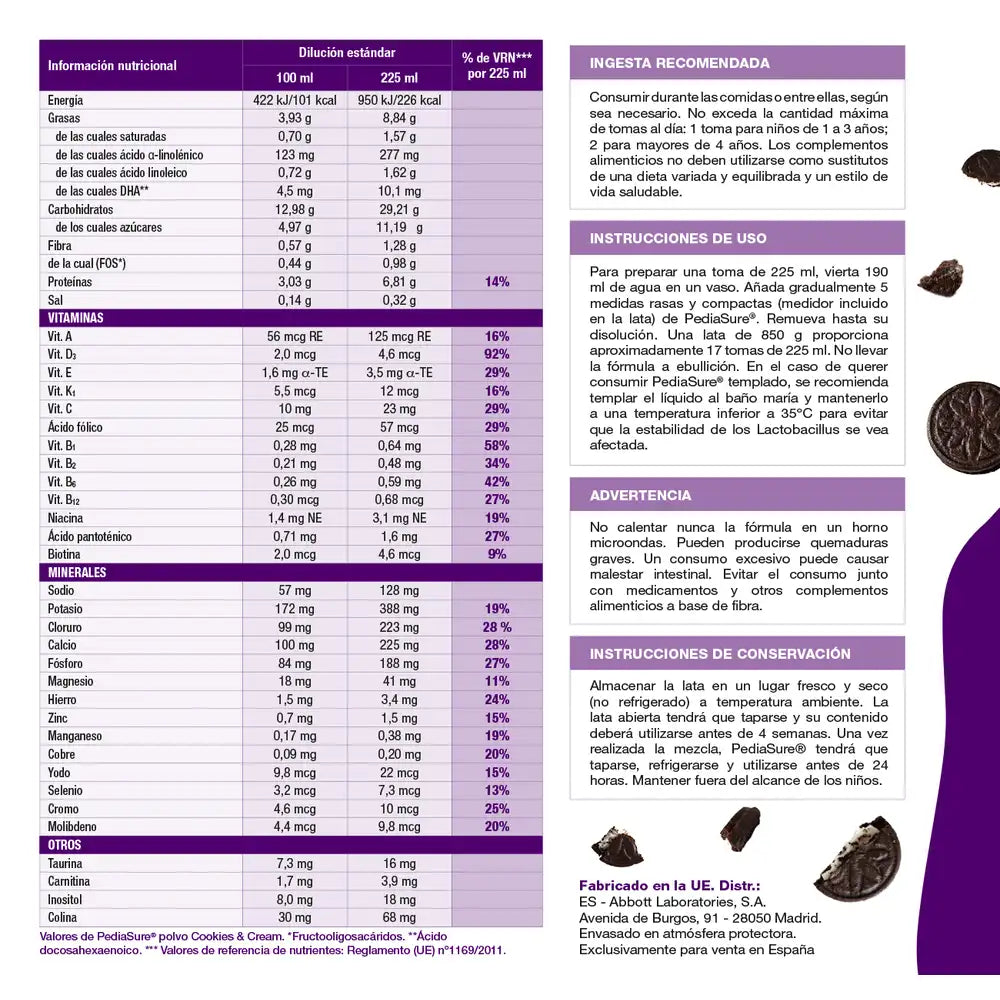 Pediasure Cookies & Cream, 400 g