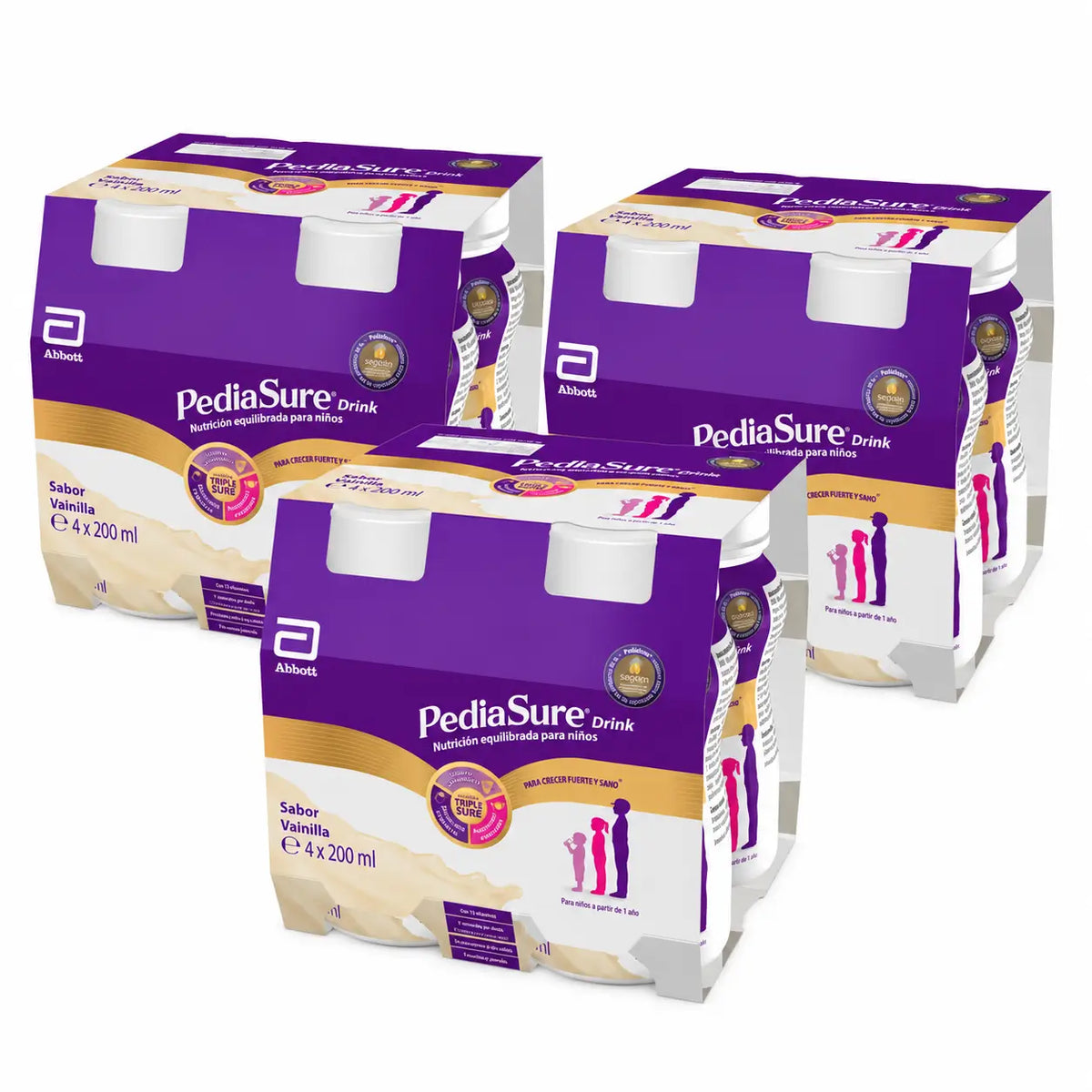 Pediasure Drink Vanilla Children, 4 Bottles x 220 ml Pack 3