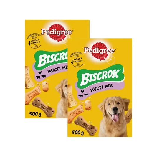 Pedigree Biscrok Biscuits Box, 2X500 Gr