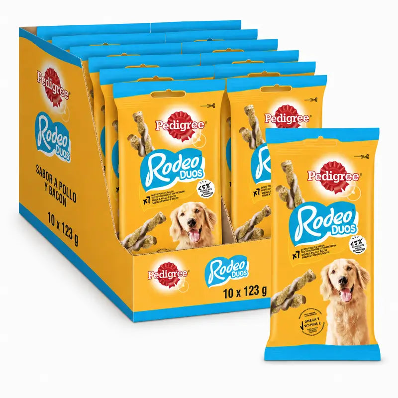 Pedigree Rodeo Duo Bacon & Chicken 10X123Gr