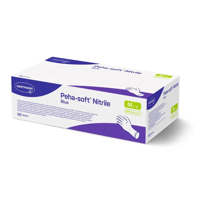 Peha-Soft Nitrile Gloves Blue Size M , 150 pcs.
