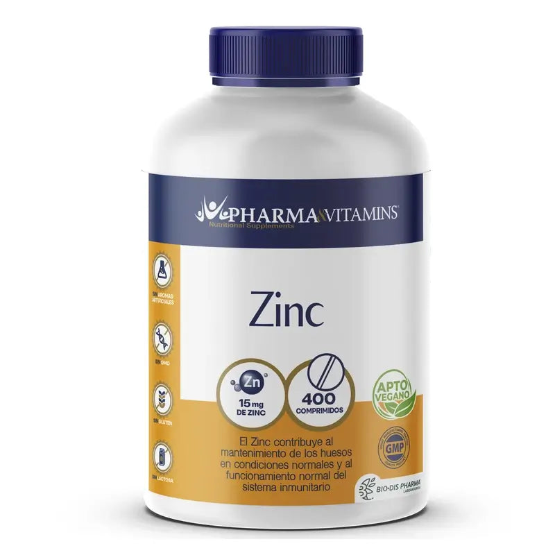 Pharma & Vitamins Zinc 15 Mg. 400 tablets
