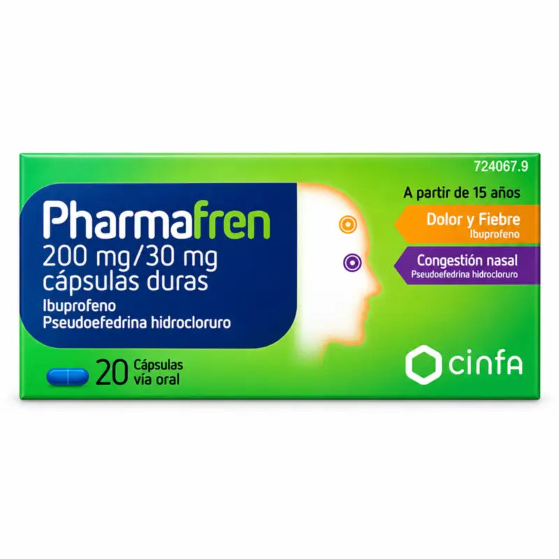 Pharmafren 200 mg/30 mg - 20 capsules