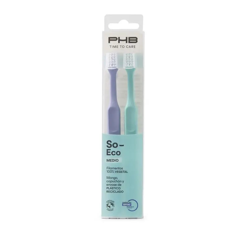 Phb Time To Care So Eco Young Forever Medium Toothbrush Duplo