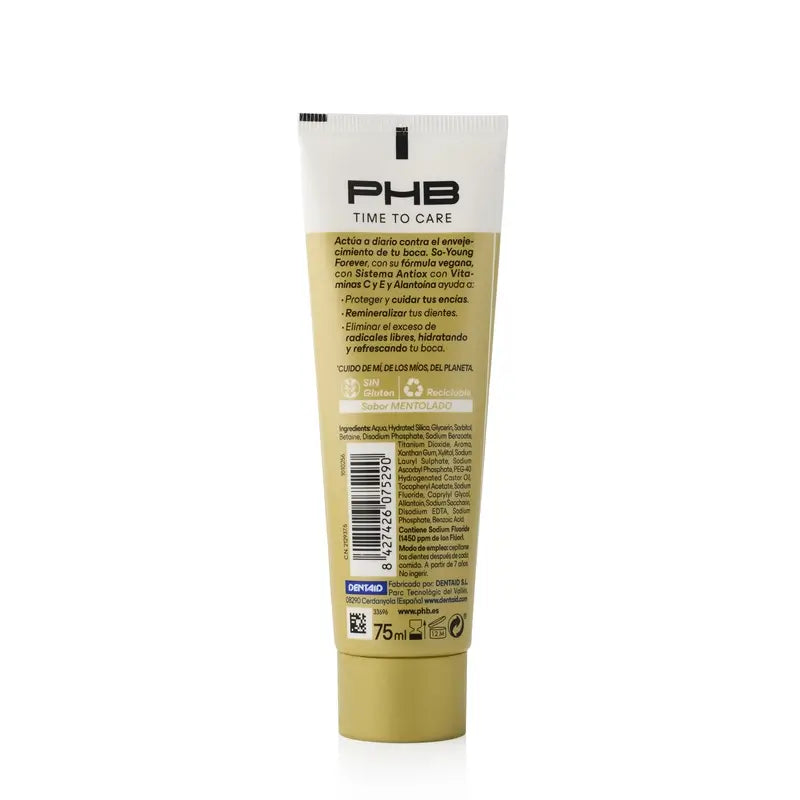 Phb Time To Care So Young Forever Anti-Cavity Toothpaste, 75 ml