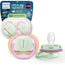 Philips Avent 2 ultra air nighttime dummies 6-18m baby girl