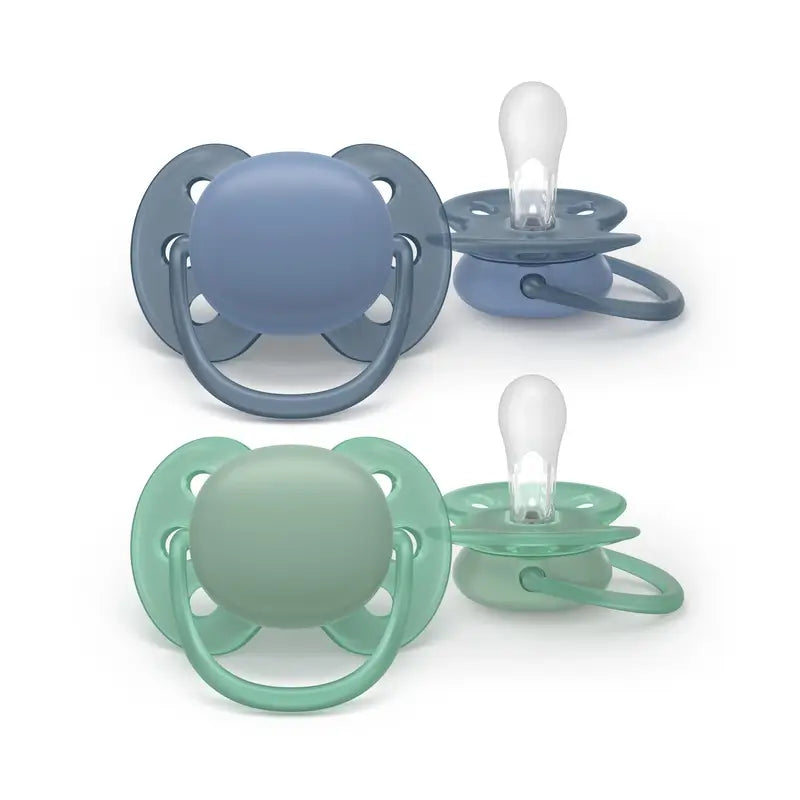Philips Avent 2 ultra soft soothers 6-18m baby boy