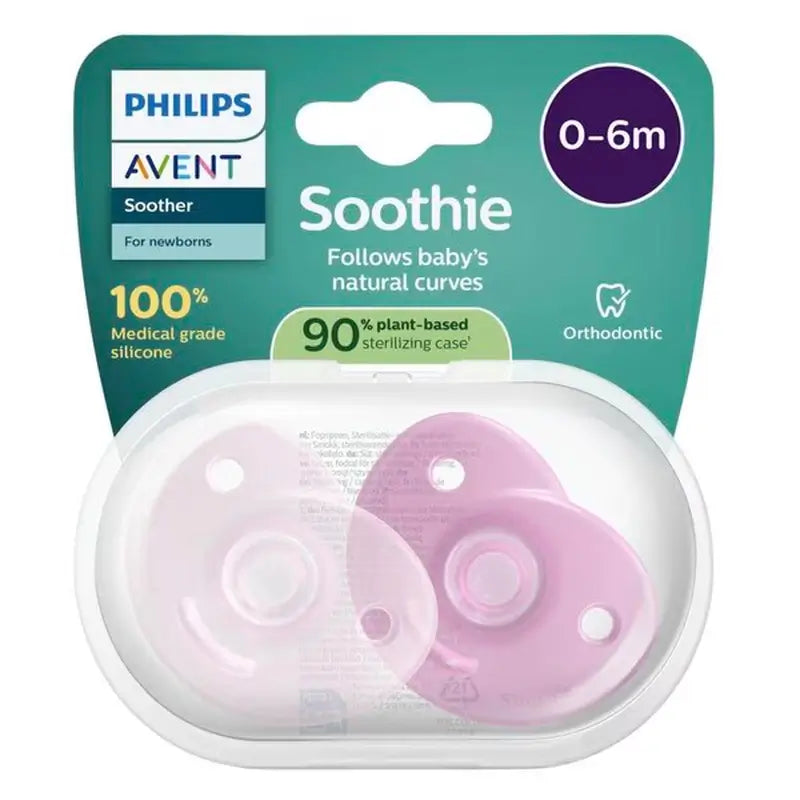 Philips Avent Soothie Soothing 2 soothers 0-6m baby girl