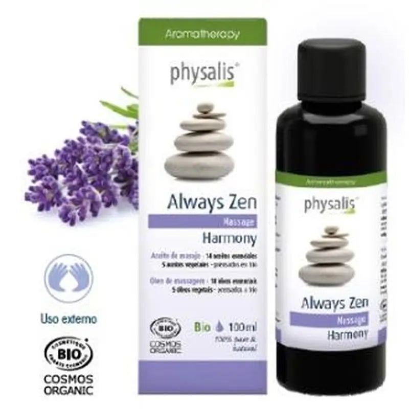 Physalis Always Zen Harmony Massage Oil 100Ml. Bio