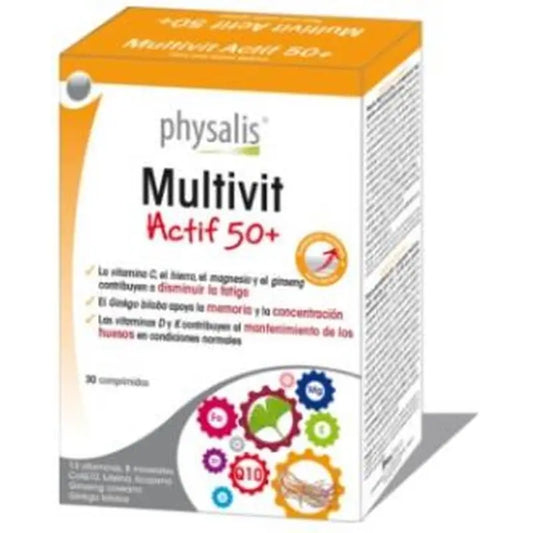 Physalis Multivit Actif 50+ 30 Tablets
