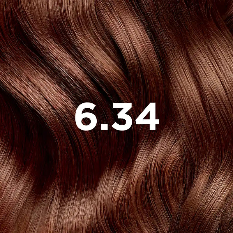 Phyto Colouring 6.34 Dark Blonde Copper - Permanent Colouring Kit, 110 ml