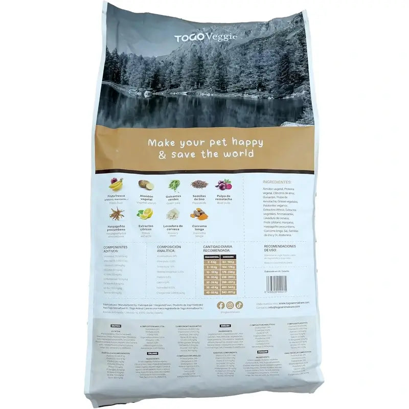 Togo Hypoallergenic Grain-Free Veggie Dog Food, 4 kg