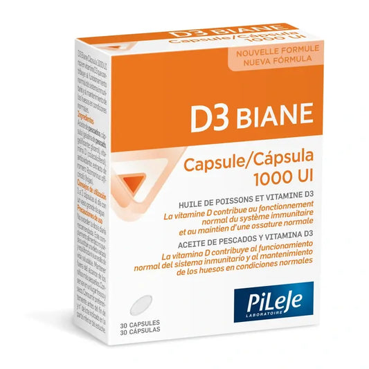 Pileje D3 Biane 1000 IU 30 Capsules