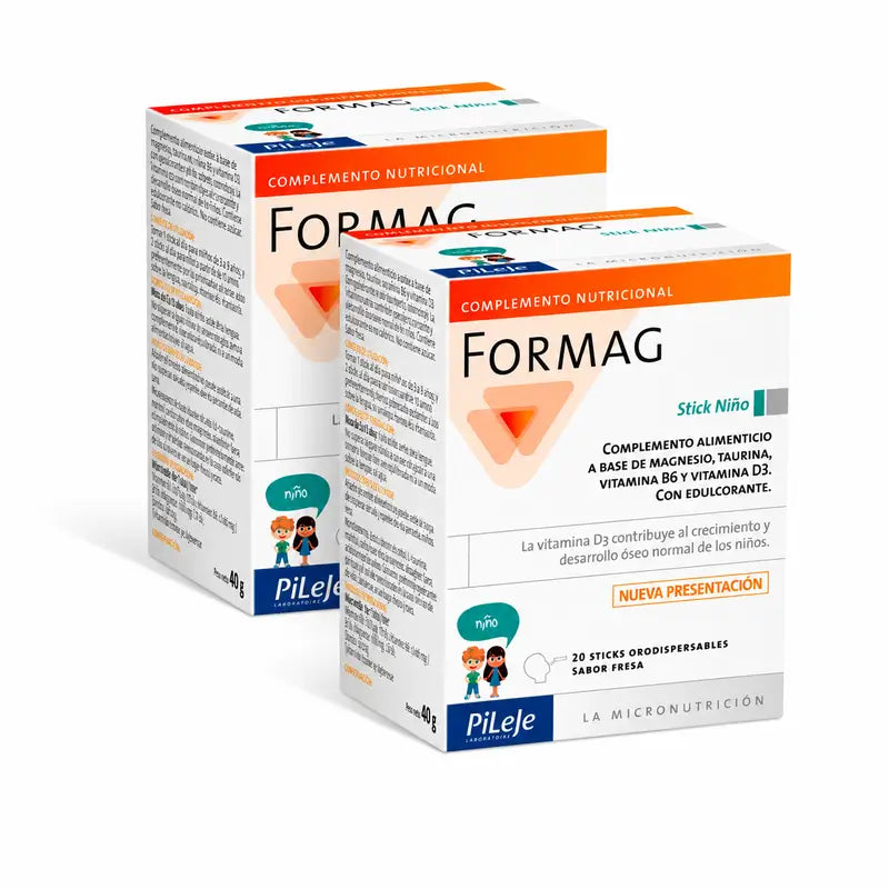 Pileje Formag Children's Strawberry Flavour Pack of 2 x 20 Sticks