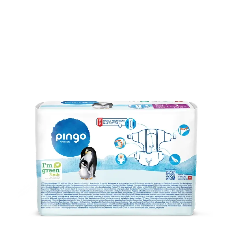 Pingo Ecological Nappies Size 1 (2-5 Kg), 27 units