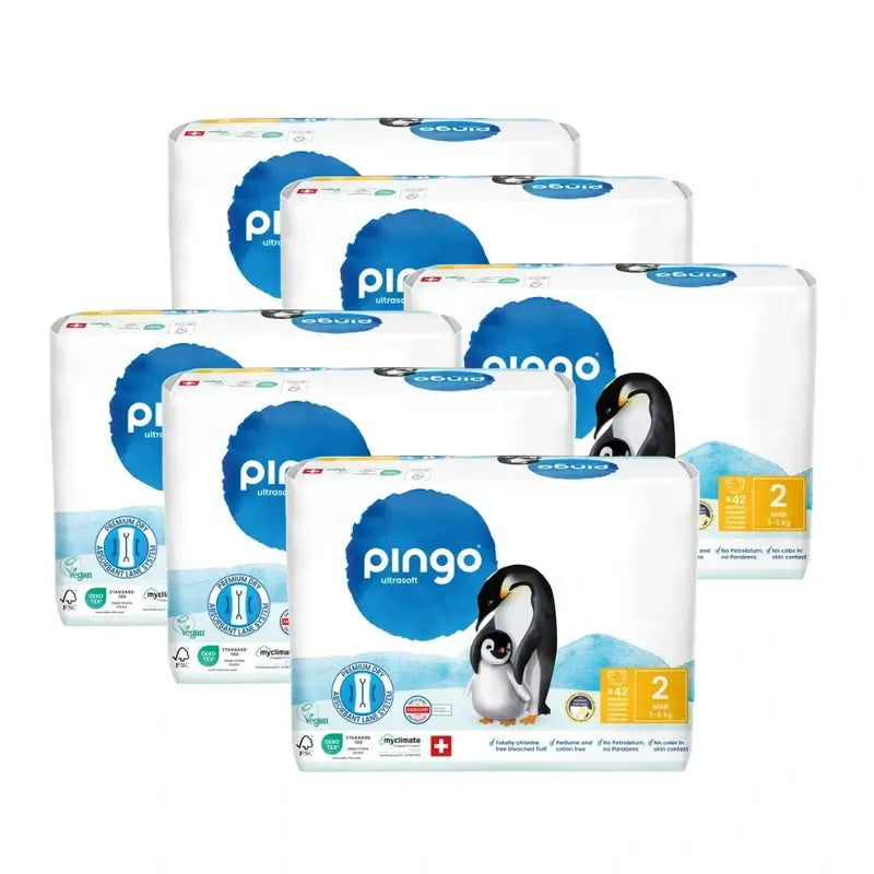 Pingo Ecological Nappies Size 2 (3-6 Kg), 6X42 Units